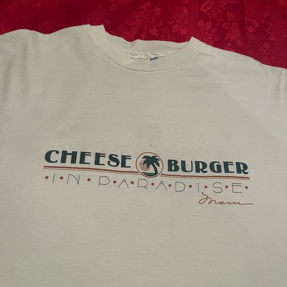 Cheeseburger In Paradise Front Street Lahaina Single Stitch Made In USA Maui VTG - Picture 4 of 12